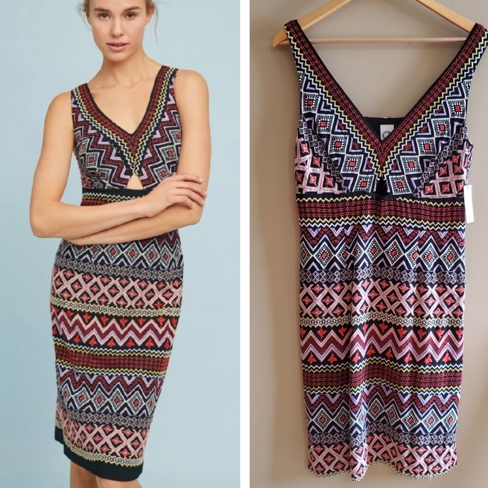 🪩 NWT Embroidered Anthropologie Dress sz 10